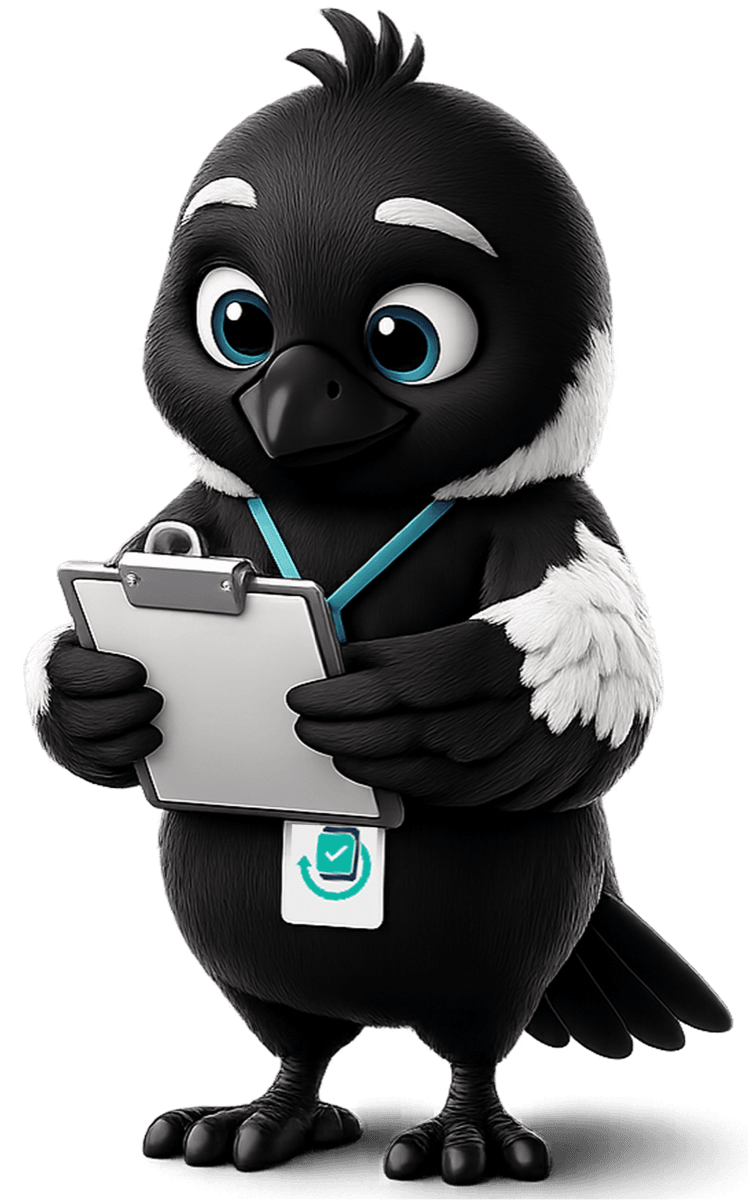 StageDue mascot holding a milestone checklist
